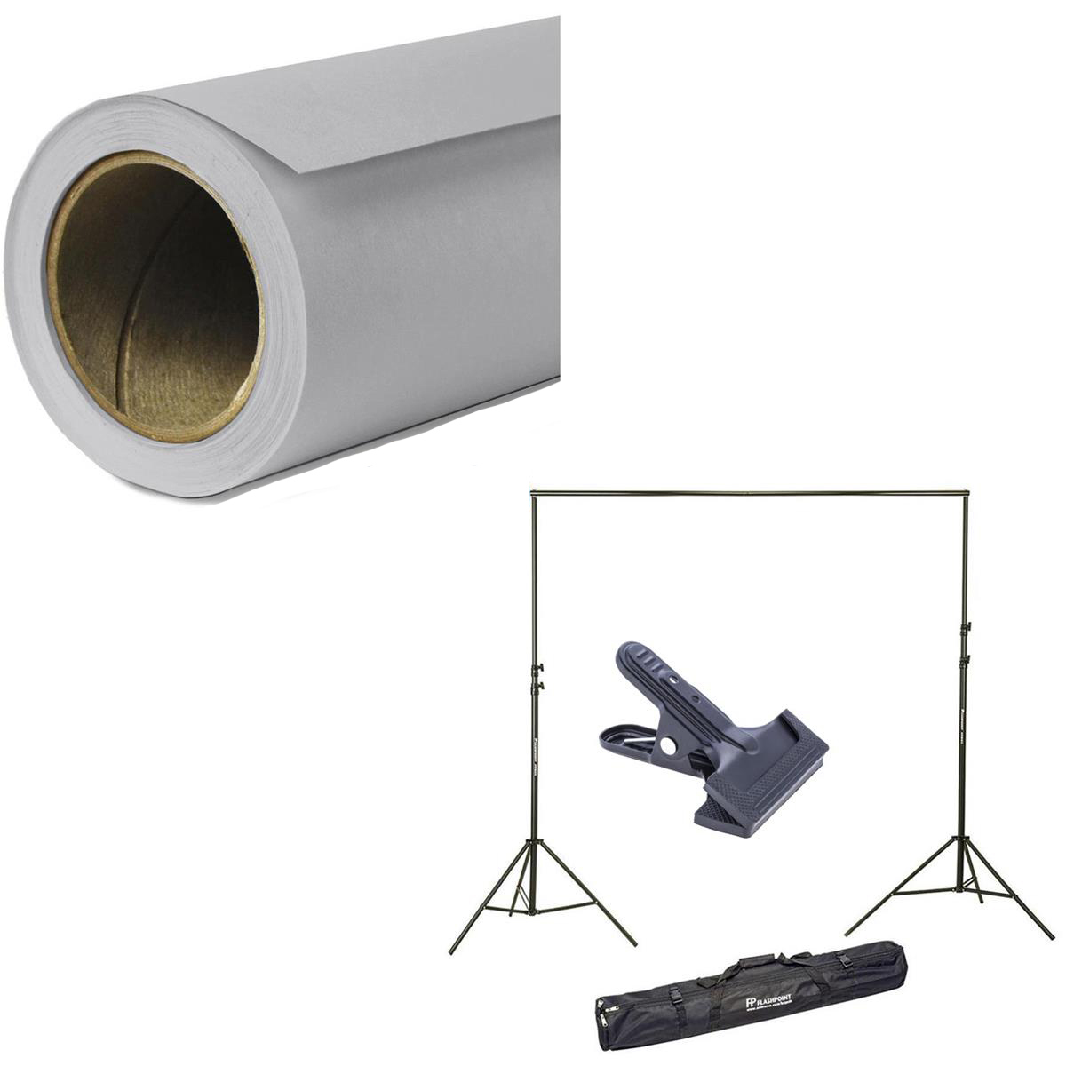

Savage Widetone Seamless Background Paper, 107" x 150' with Support System Stone Grey