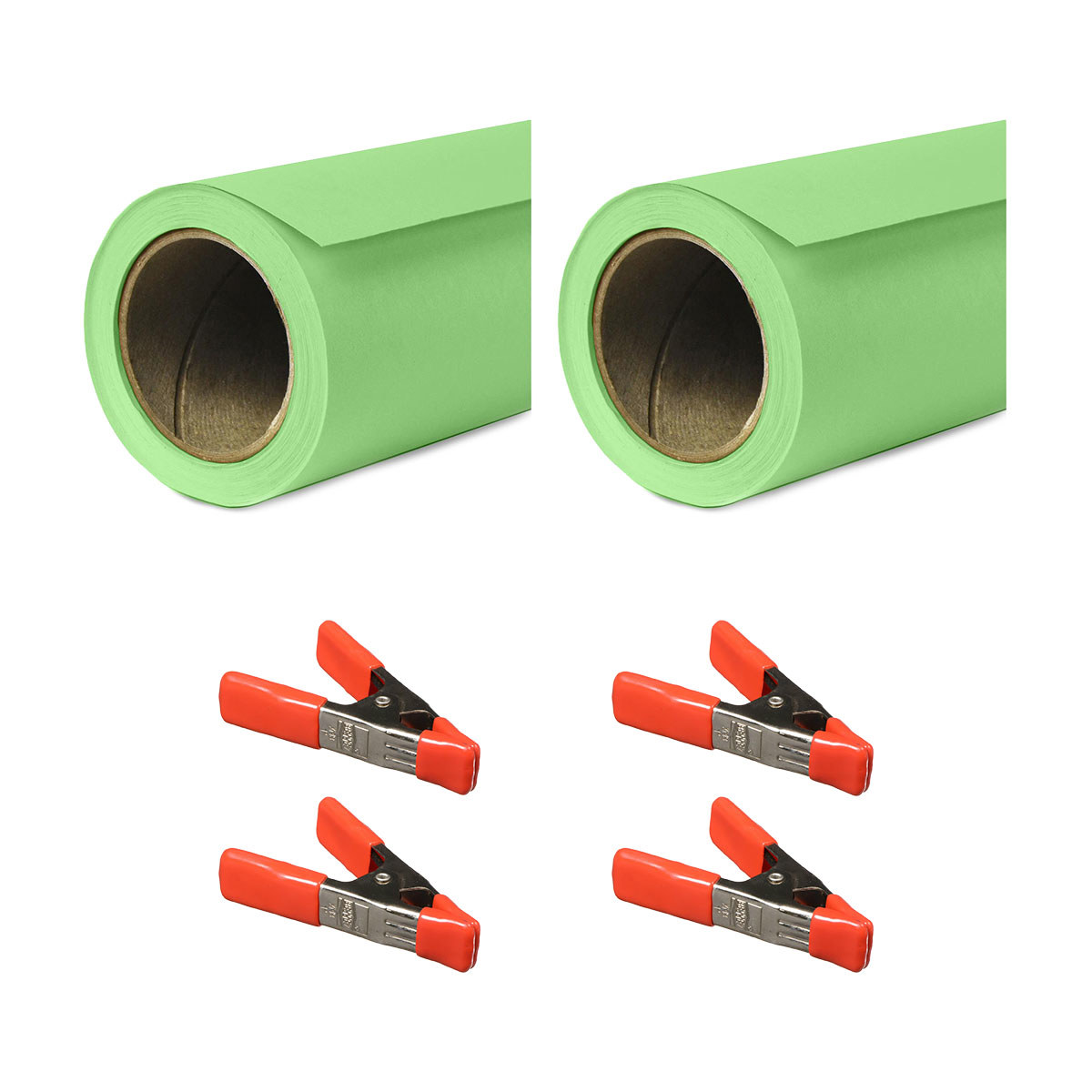 

Savage 53"x36' Widetone Seamless Background Paper Mint Green 2-Pack with Clamps