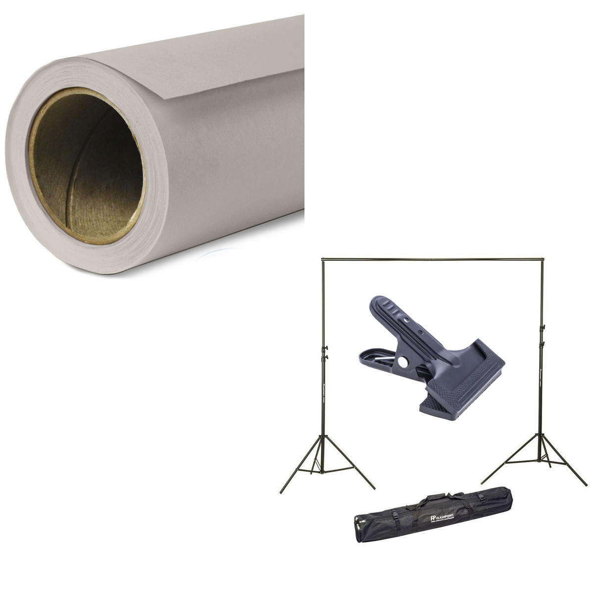 

Savage Widetone Seamless Background Paper, 107" x 150' with Support System Storm Gray