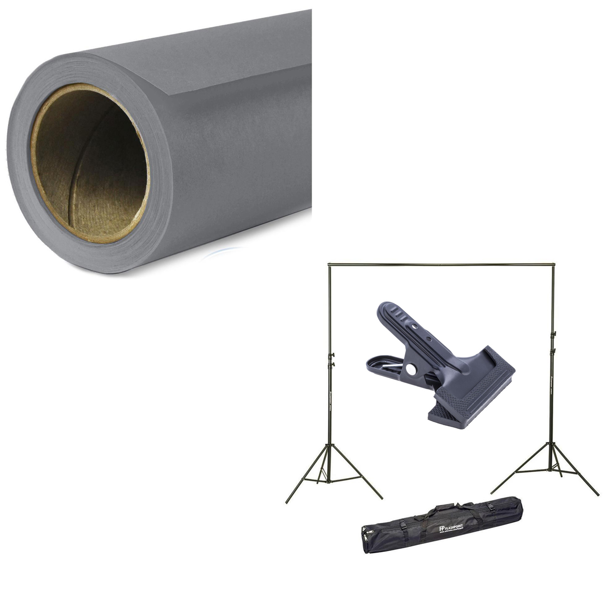 

Savage Widetone Seamless Background Paper 107"x150' #74 Smoke Gray W/10' Support