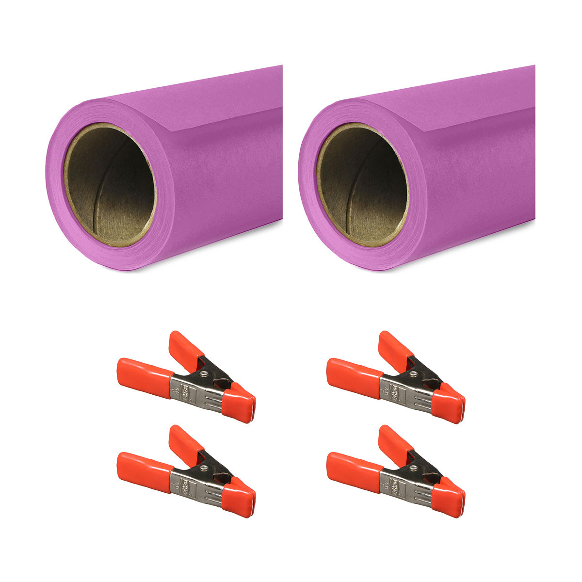 

Savage 107"x36' Widetone Seamless Background Paper Plum 2-Pack with Clamps
