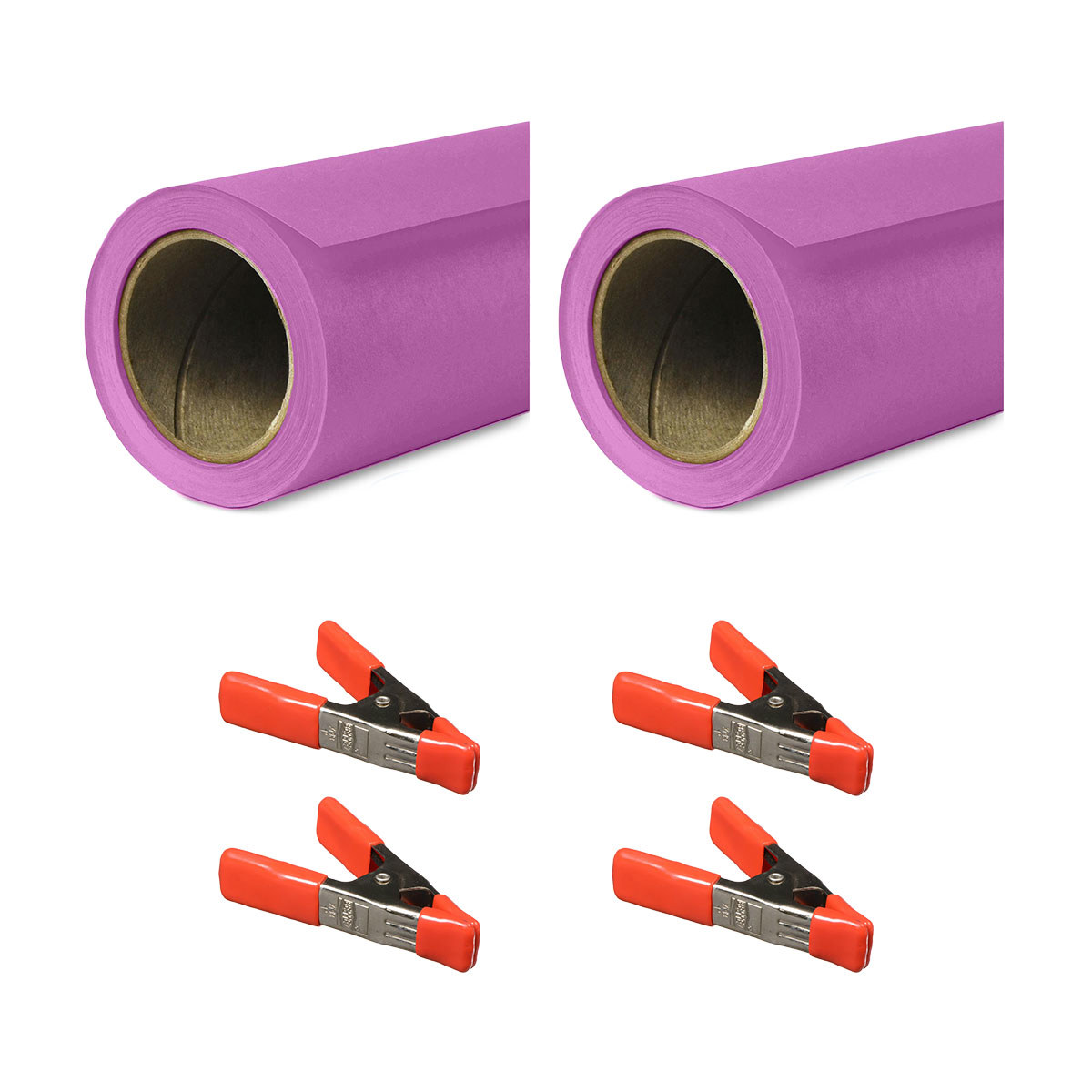 

Savage Widetone Seamless Background Paper, 107" x 150' Plum 2-Pack with Clamps