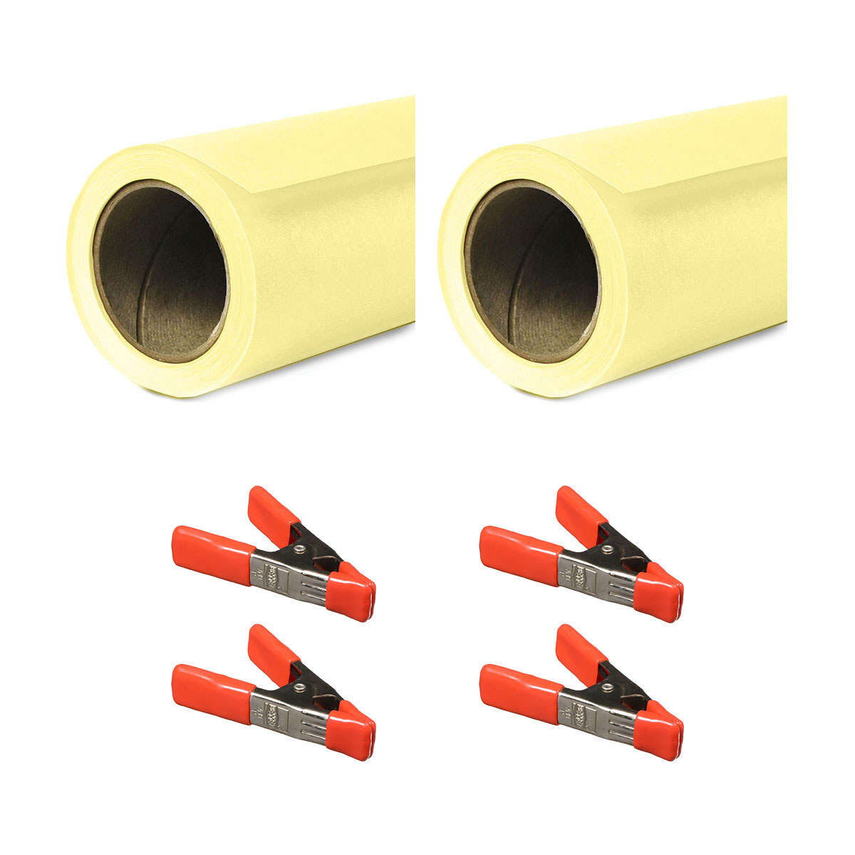 

Savage 26"x36' Widetone Seamless Background Paper Lemonade 2-Pack with Clamps
