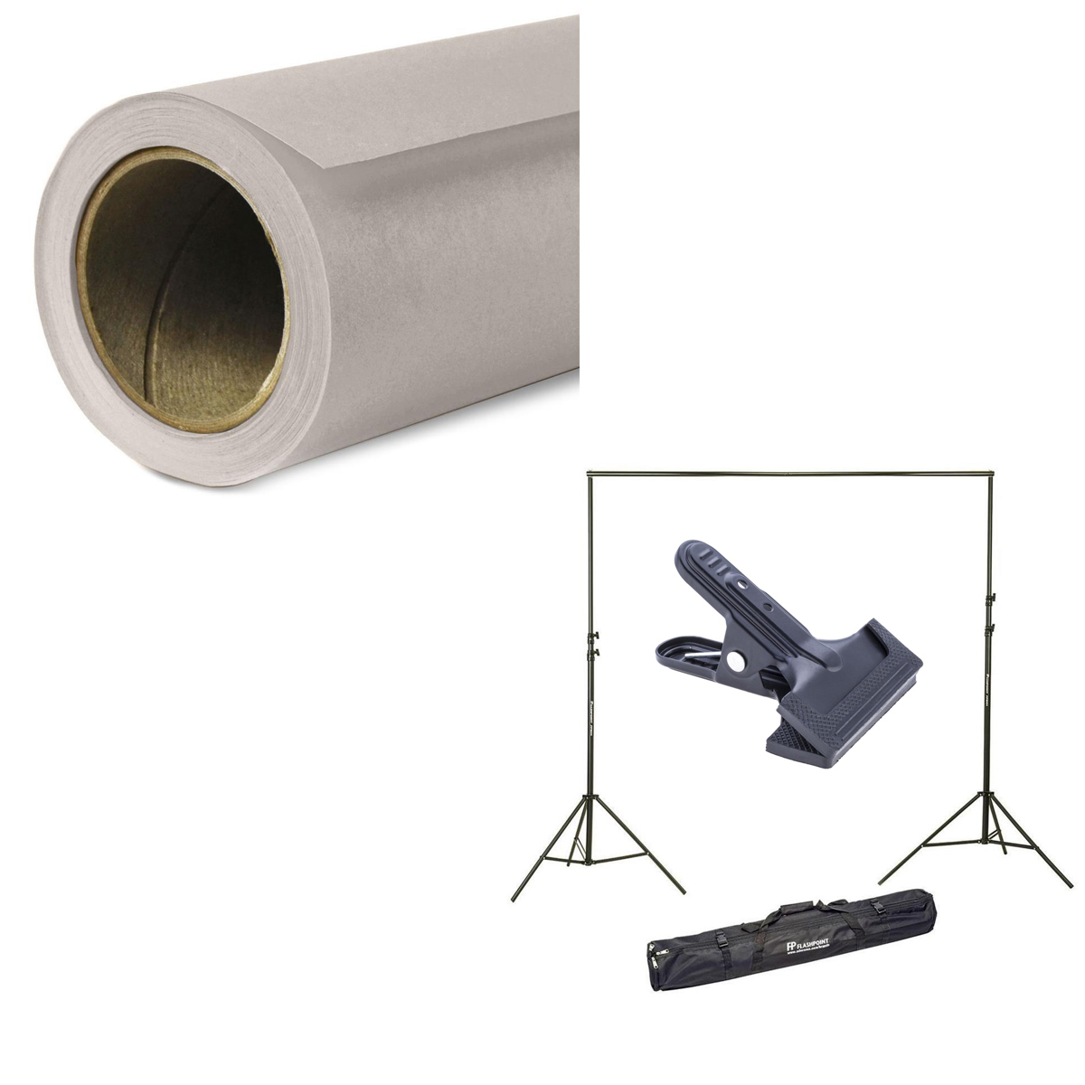 

Savage Widetone Seamless Background Paper 86"x36' TV Gray, #61 W/10' Support