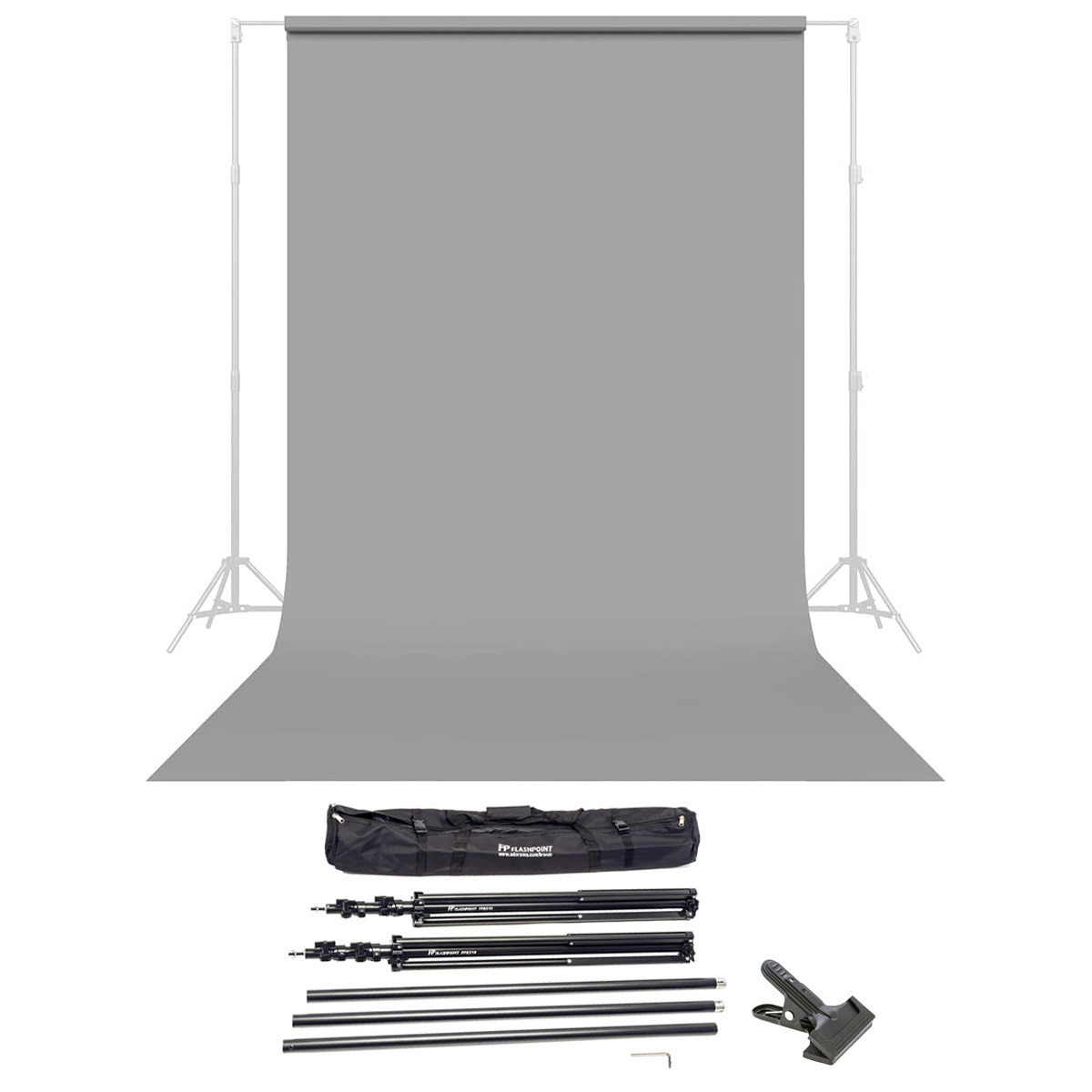 

Savage Widetone Seamless Background Paper, 86" x 36' with Support System Stone Gray
