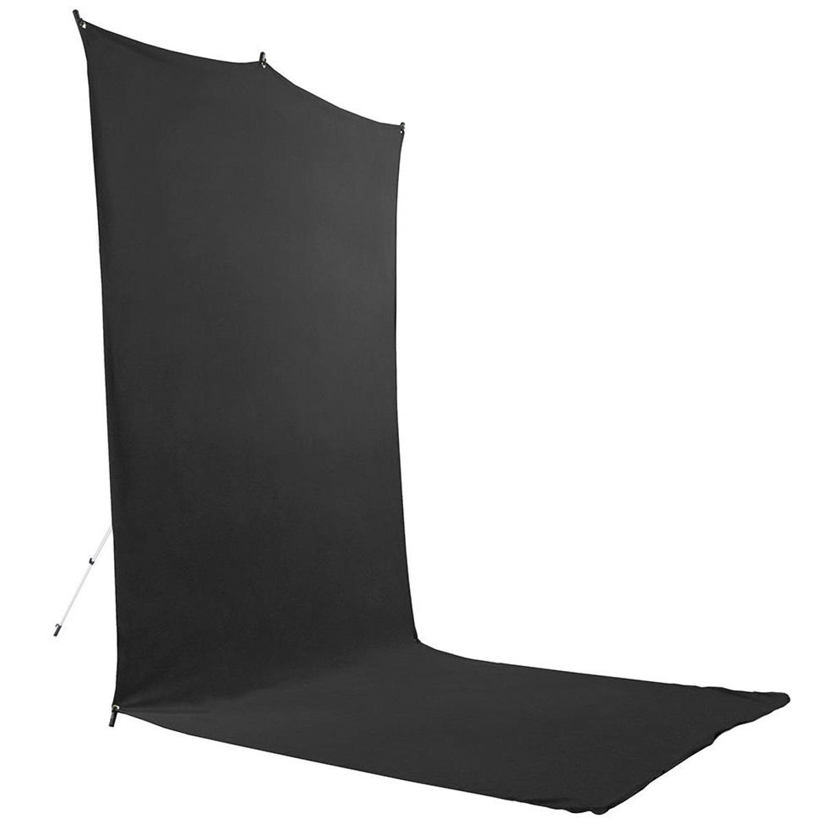 

Savage 5x12' Black Background Floor Extended Backdrop Travel Kit