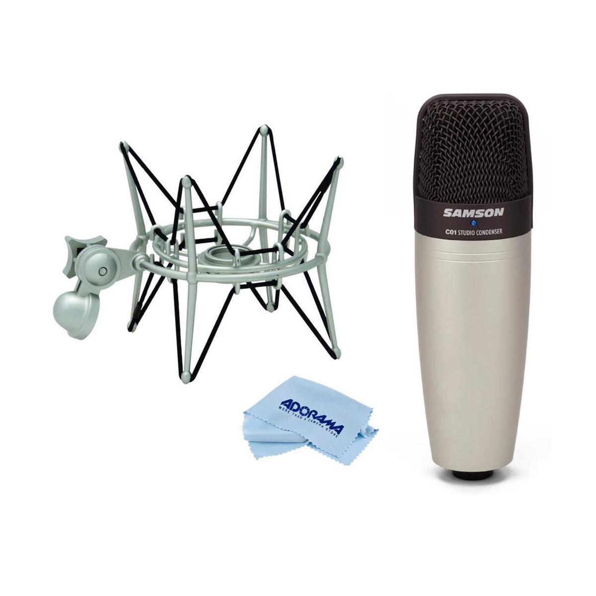 

Samson C01 Condenser Microphone With Samson SP04 Spider Shockmount