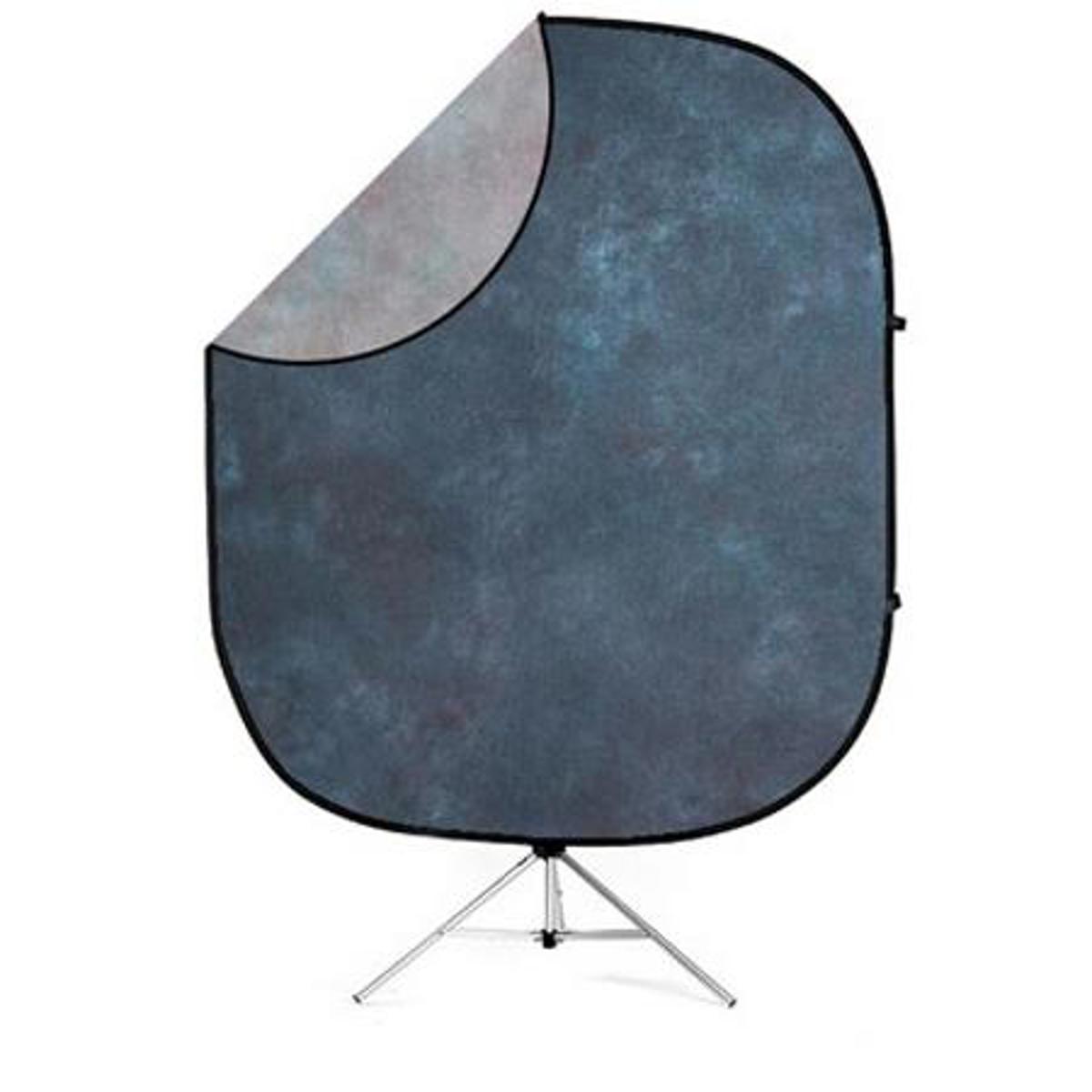 

Savage 5x6' Collapsible Disc Reversible Background with 8' Stand, Indigo Nights