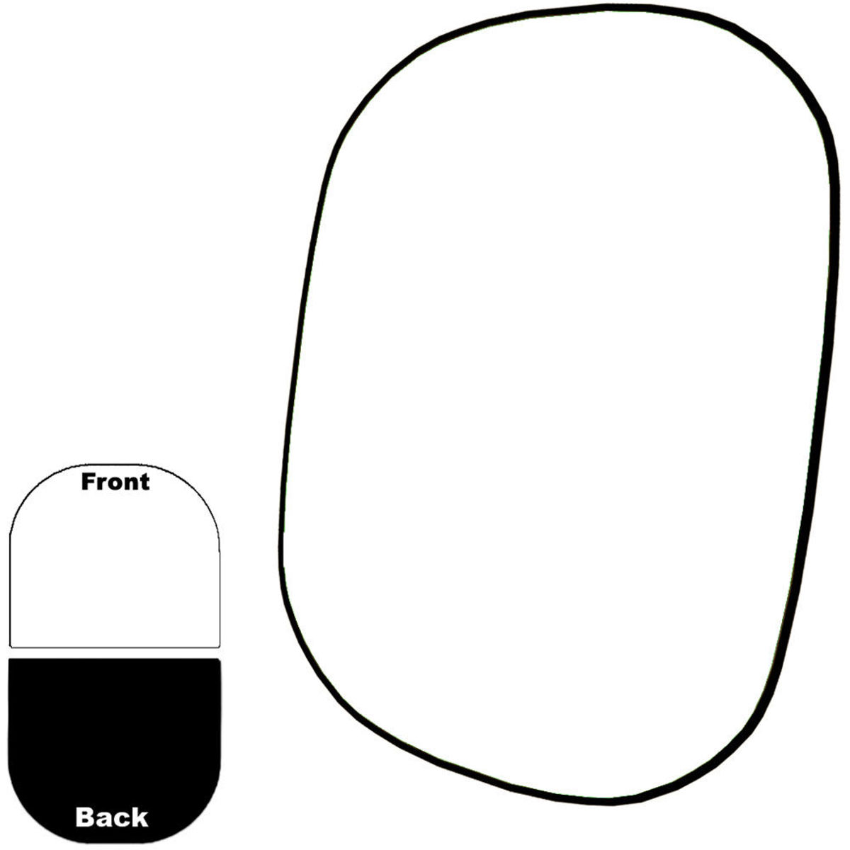 

Savage 5x6' Collapsible Disc Reversible Background with 8' Stand, Black/White