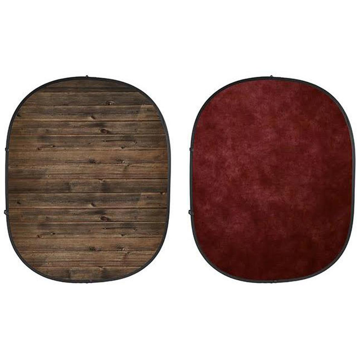 

Savage 5x7' Collapsible Backdrop, Red/Rustic Planks
