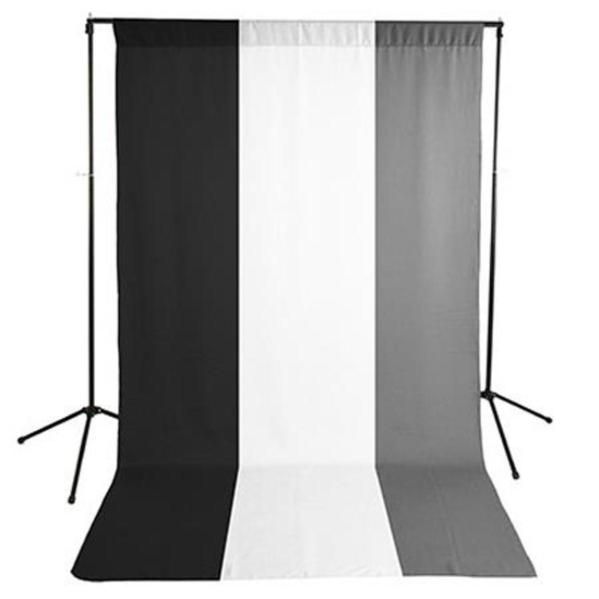 

Savage Economy Background Support Stand with 5x9' White/Black/Gray Backdrop