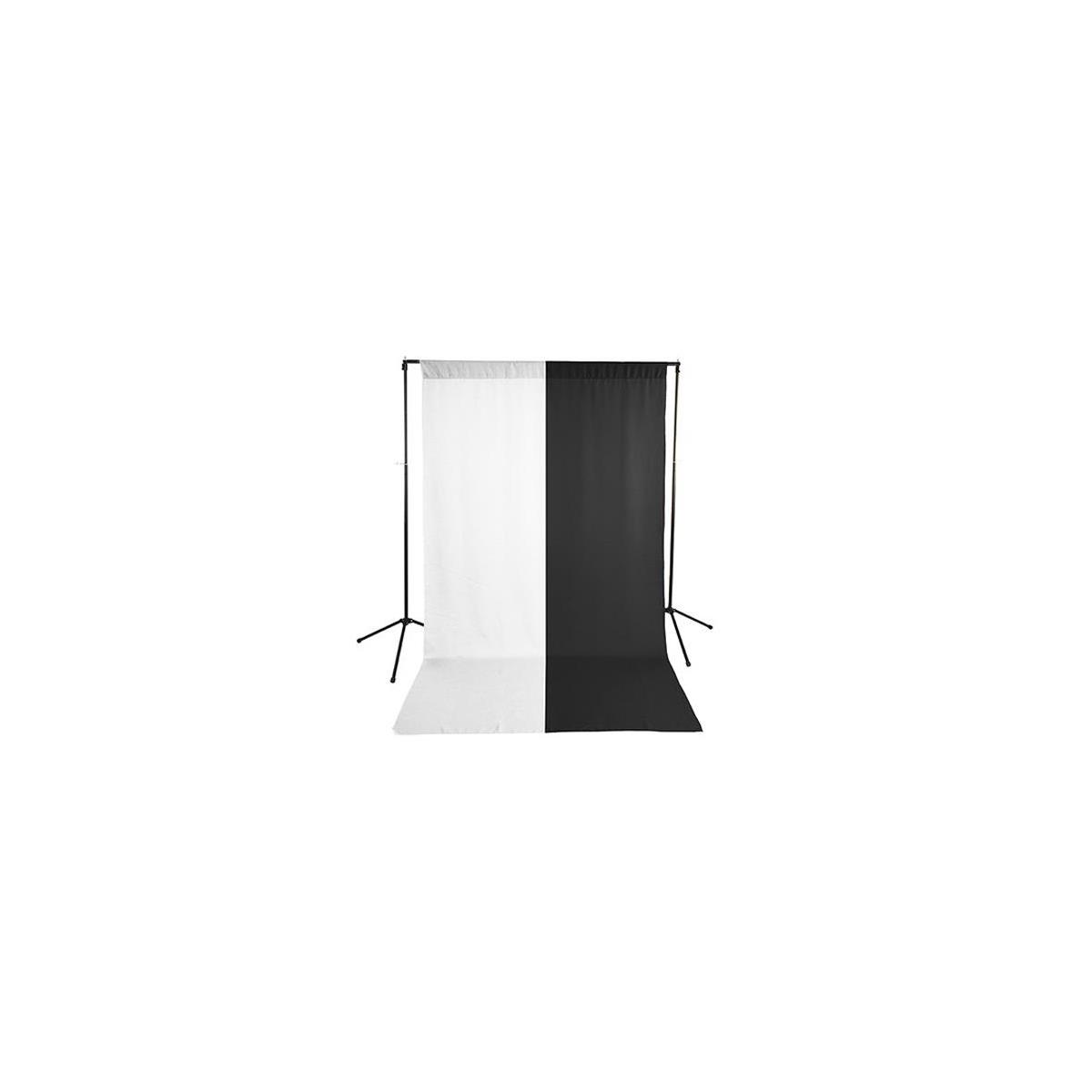 

Savage Economy Background Support Stand with 5x9' White/Black Backdrop