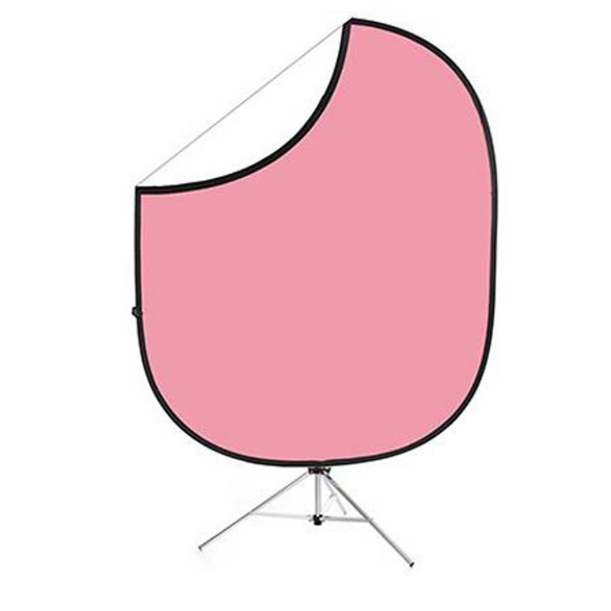 

Savage 5x6' Collapsible Disc Reversible Background Kit, Light Pink/White