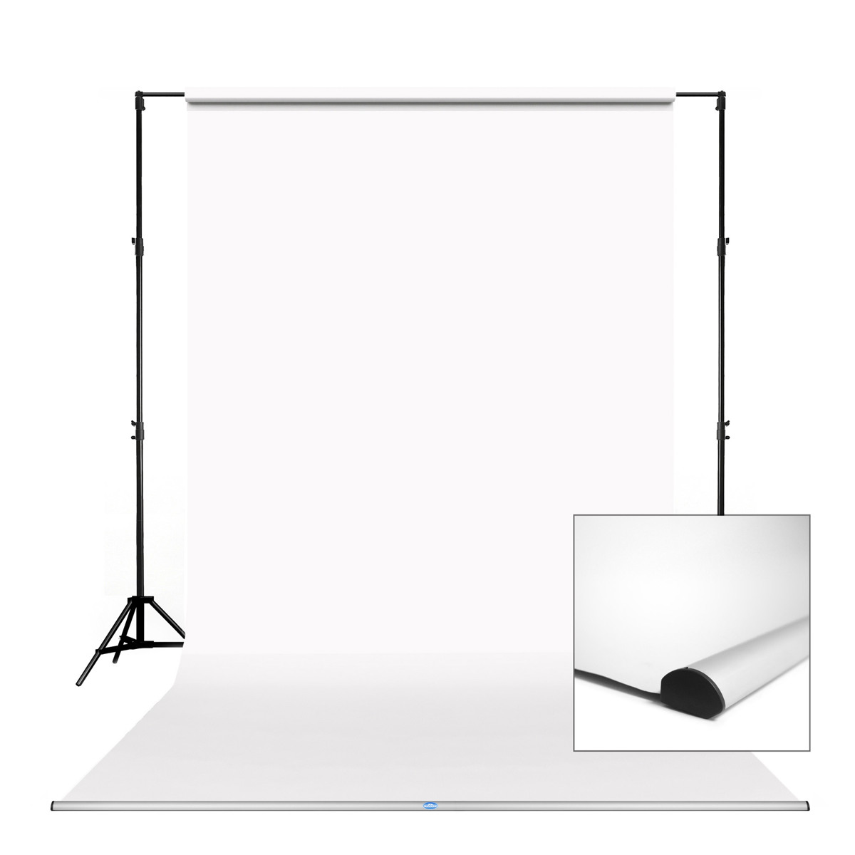 

Savage 86" Background Leader Bar w/86"x36' Super White Seamless Paper Backdrop