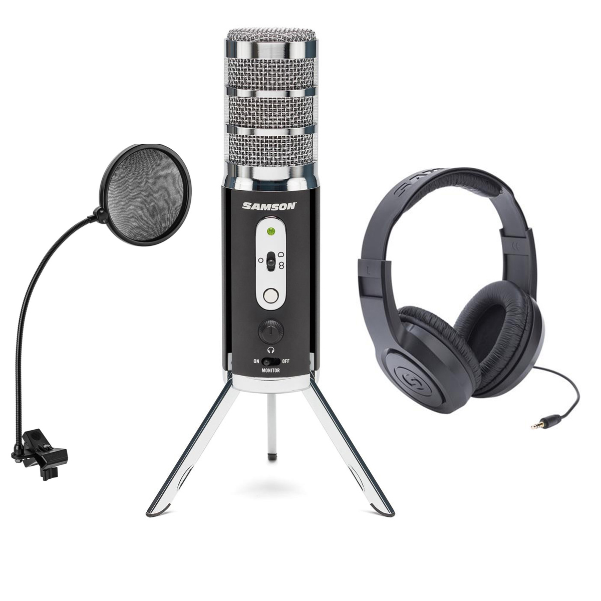

Samson Satellite USB/iOS Broadcast Mic with Dual 16mm Condenser Capsules W/KIT