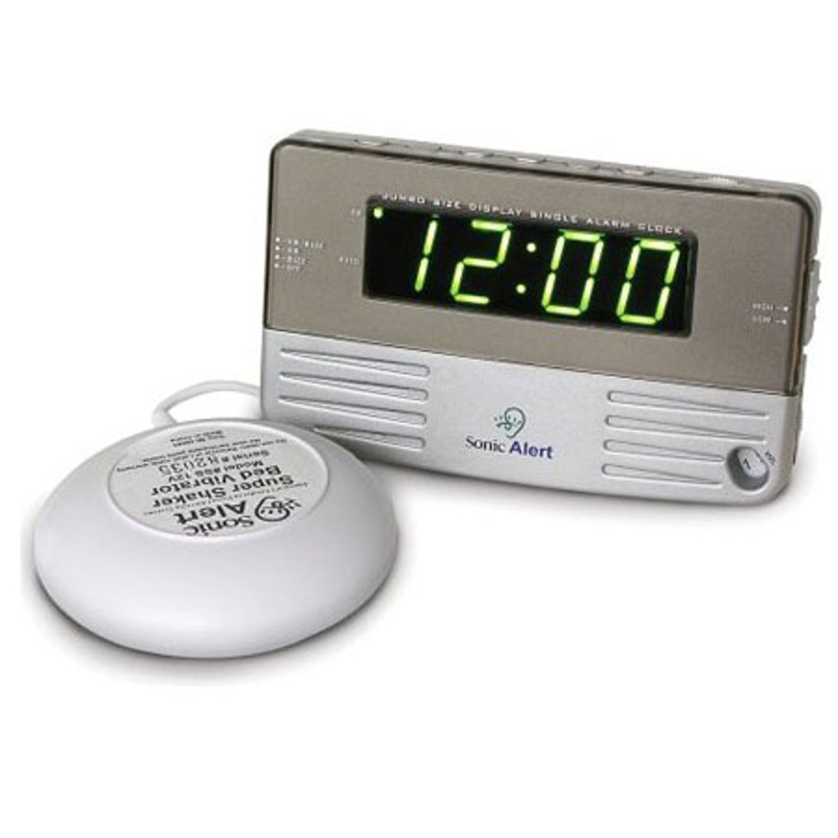 

Sonic Alert Beside/Travel Alarm Clock with Super Shaker