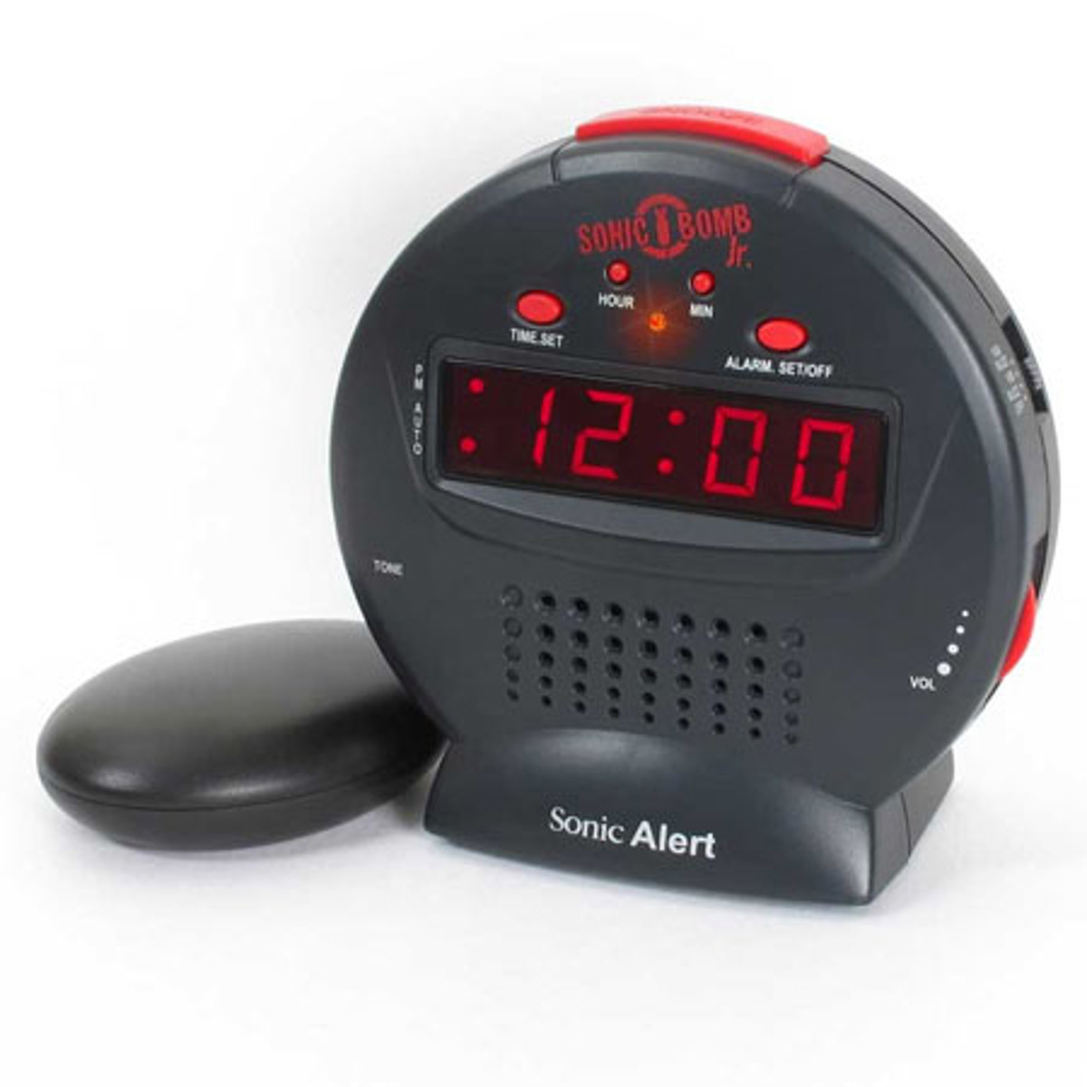 Image of Sonic Alert Sonic Bomb Jr. Alarm Clock with Super Shaker