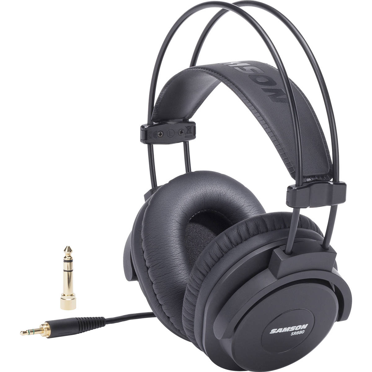 

Samson SR880 Closed-Back Studio Headphone, Leather Earpads, Black