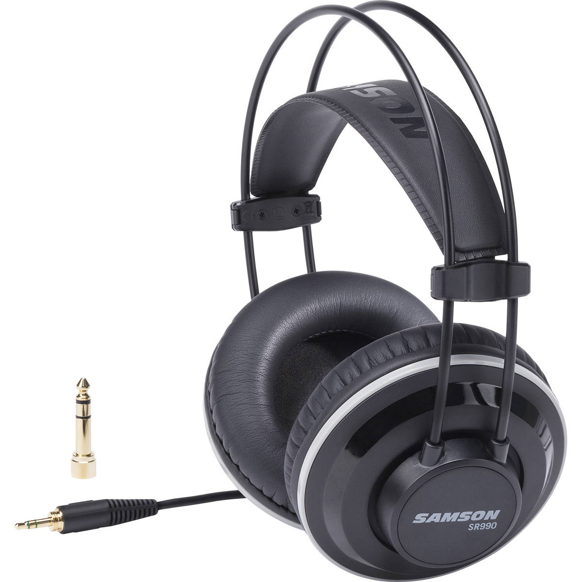 

Samson SR990 Closed-Back Studio Reference Headphone, Velour & Leather Earpads