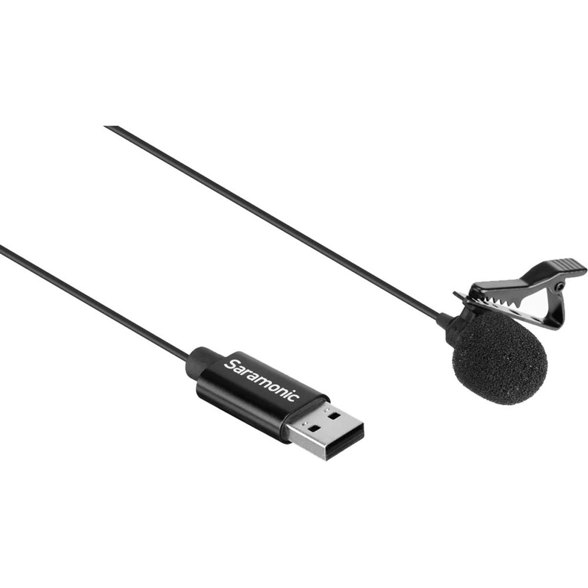 Ультракомпактный микрофон Saramonic SR-ULM10 Clip-On Lav с 6,5-дюймовым соединительным кабелем USB-A