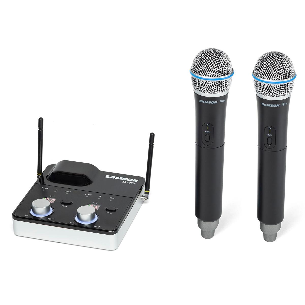

Samson Concert 288m Handheld Dual-Ch Wireless Mic System, D Band: 542-566MHz