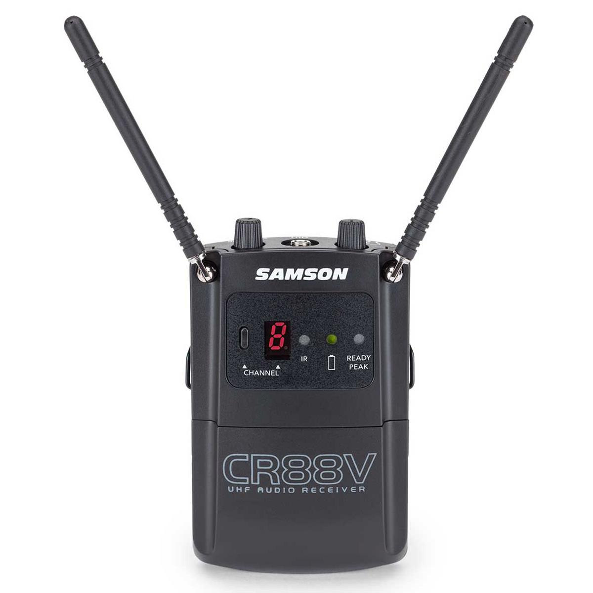 

Samson CR88V Micro Wireless Audio Receiver, K Band: 470-494MHz