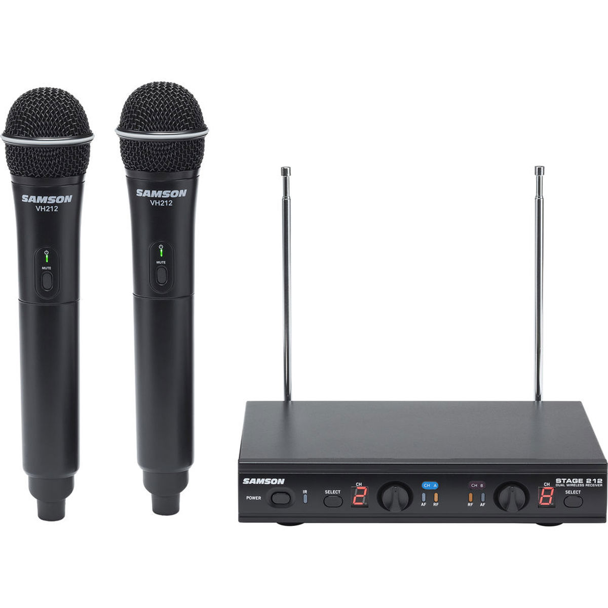 

Samson Stage 212 Frequency-Agile Dual-Channel VHF Wireless System, 173 to 198MHz