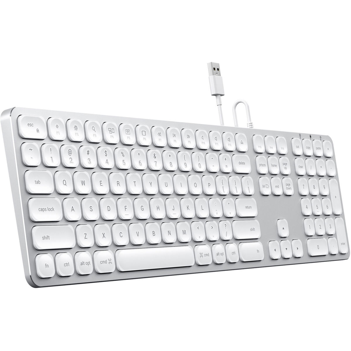 

Satechi Aluminum Wired USB Keyboard for Apple Mac, Silver