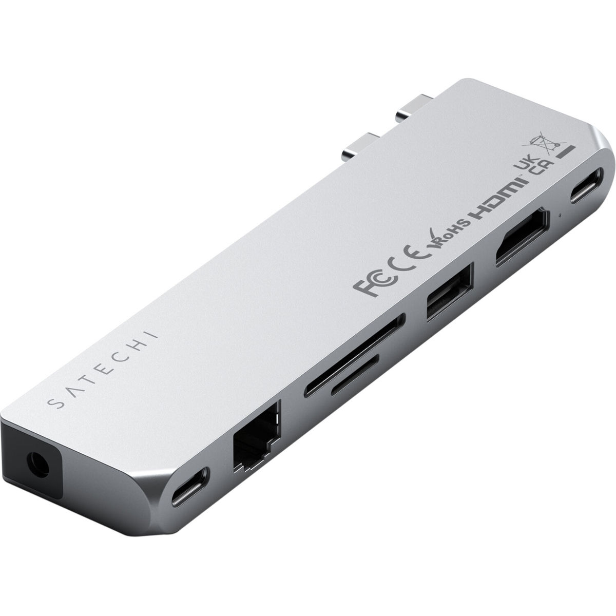 

Satechi 8-In-1 Dual USB Type-C Pro Hub Max for Select MacBook Pro/Air, Silver