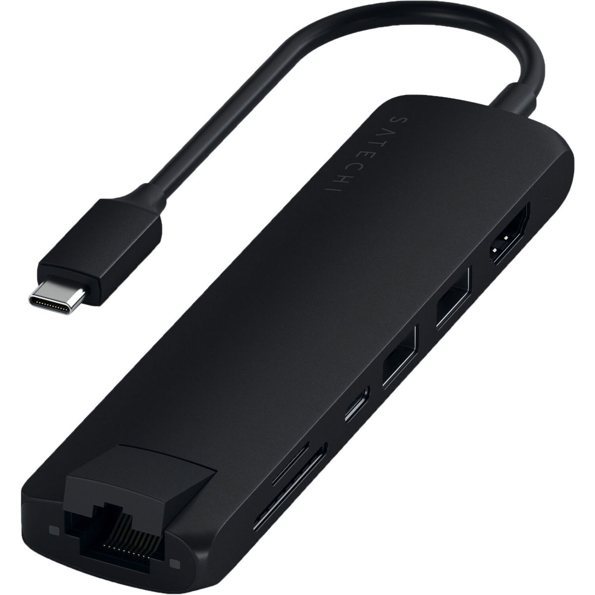 

Satechi USB-C Slim Multi-Port Adapter with Ethernet, Black