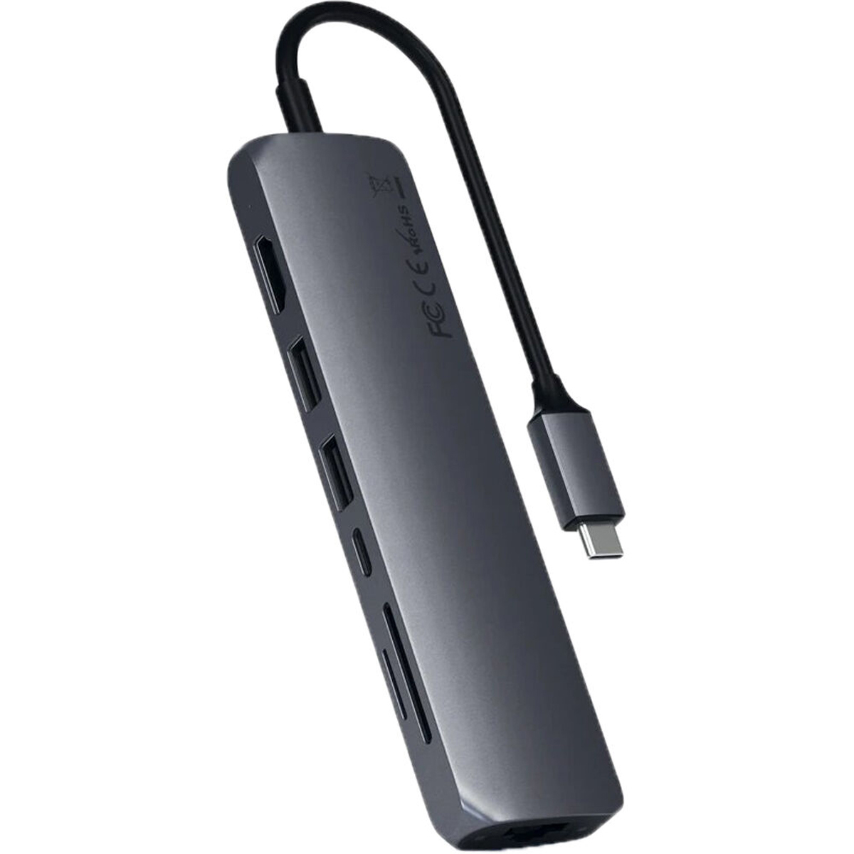 

Satechi USB-C Slim Multi-Port Adapter with Ethernet, Space Gray