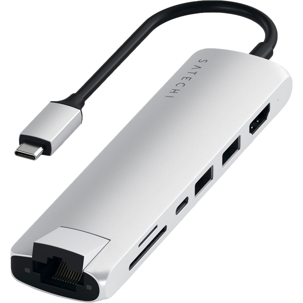 

Satechi USB-C Slim Multi-Port Adapter with Ethernet, Silver