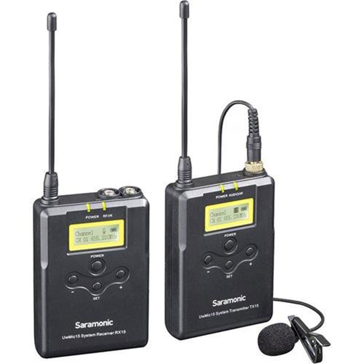 

Saramonic UwMic15 Wireless Mic System, TX15 Transmitter, RX15 Receiver, Lavalier