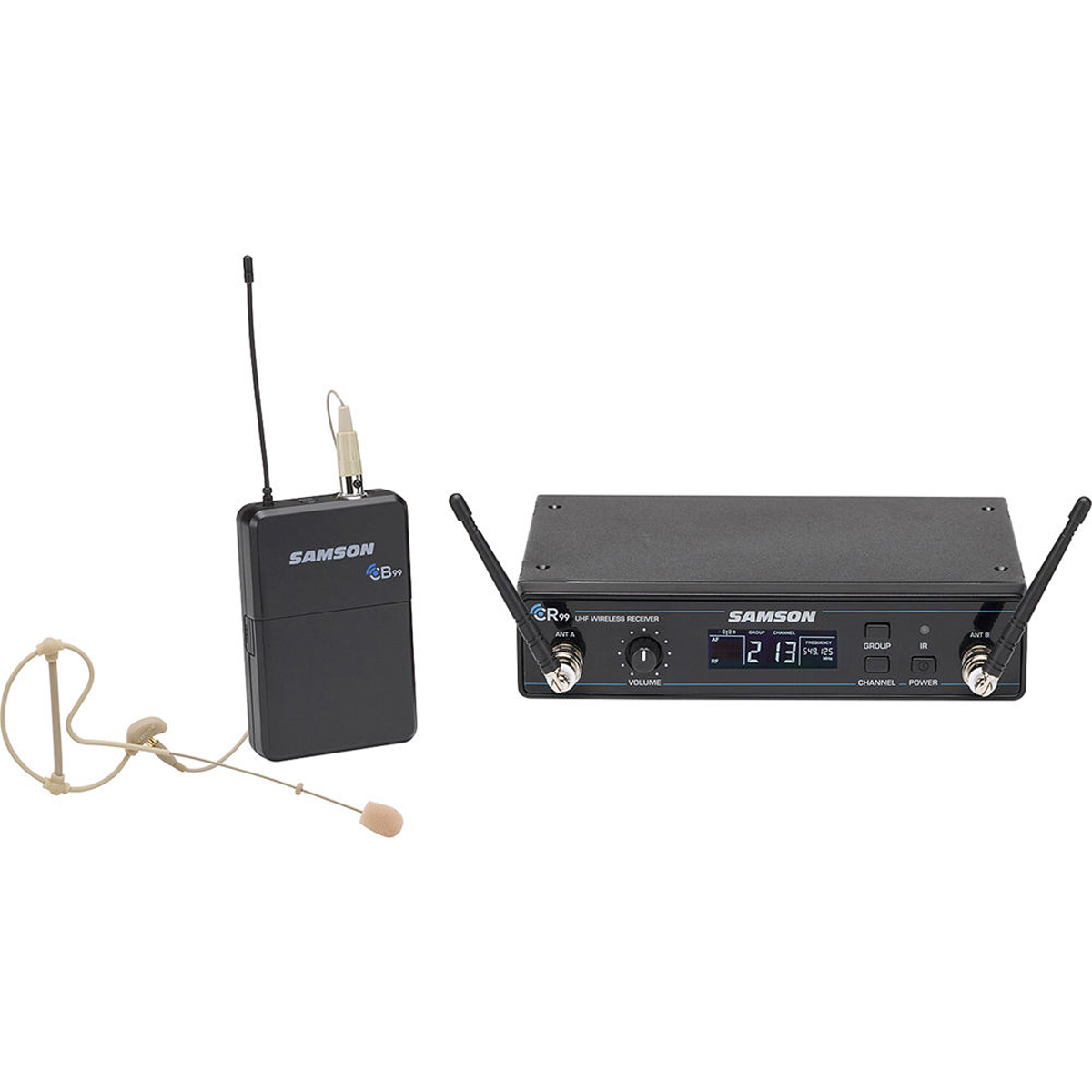 

Samson Concert 99 Frequency-Agile UHF Wireless Earset System, D:542-566MHz
