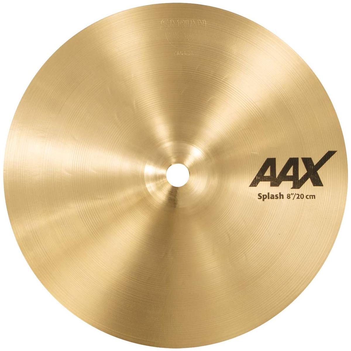 Sabian 8" AAX Splash Cymbal, Extra-Thin, Natural Finish Extremely fast and very bright, the SABIAN 8" AAX Splash provides plenty of penetrating cut. The SABIAN AAX series delivers consistently bright, crisp, clear and cutting responses - AAX is the ultimate Modern Bright sound!