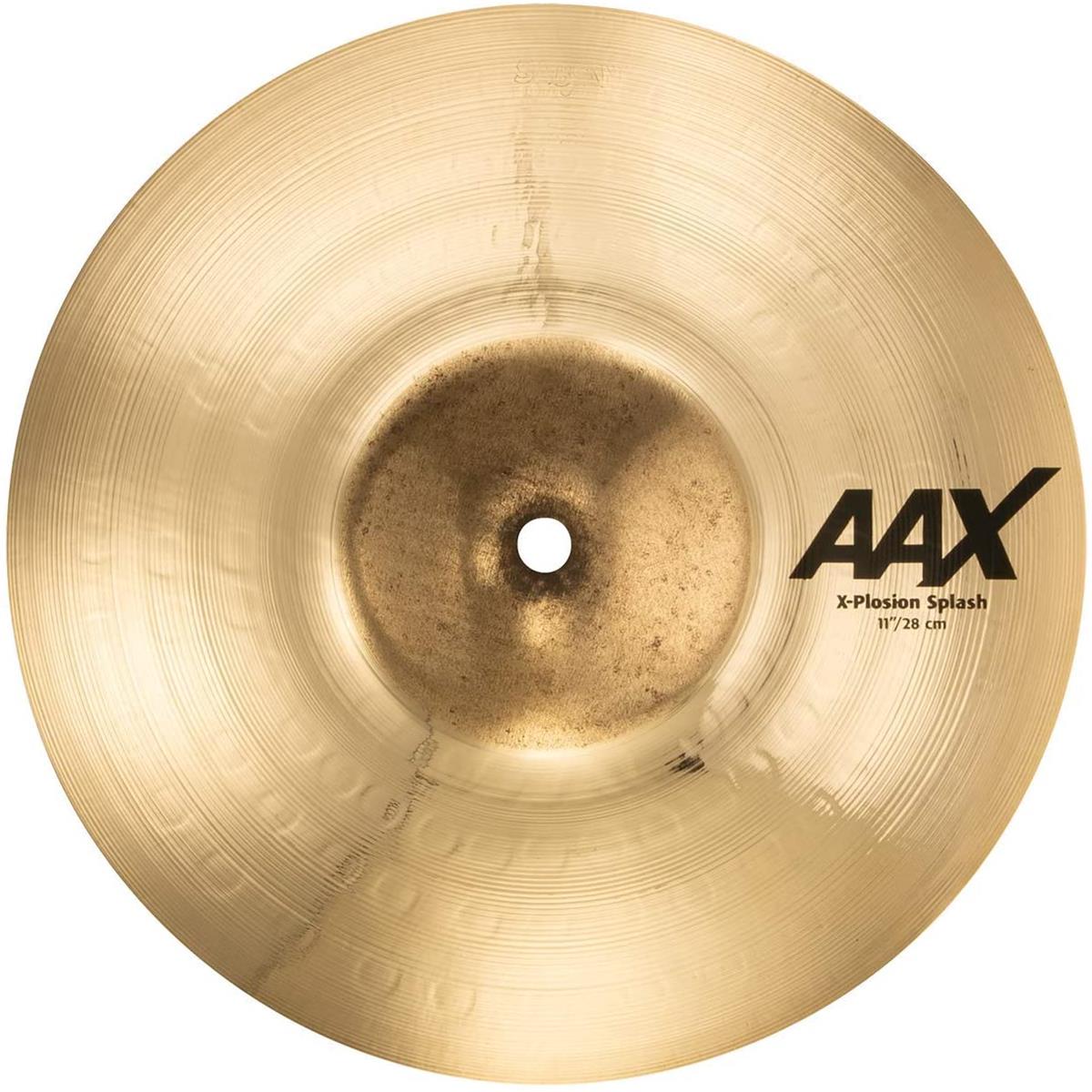 Sabian 11" AAX X-Plosion Splash Cymbal, Extra-Thin, Brilliant Finish Extremely fast and very bright, the SABIAN 110" AAX X-Plosion Splash provides plenty of penetrating cut. The SABIAN AAX series delivers consistently bright, crisp, clear and cutting responses  AAX is the ultimate Modern Bright sound!