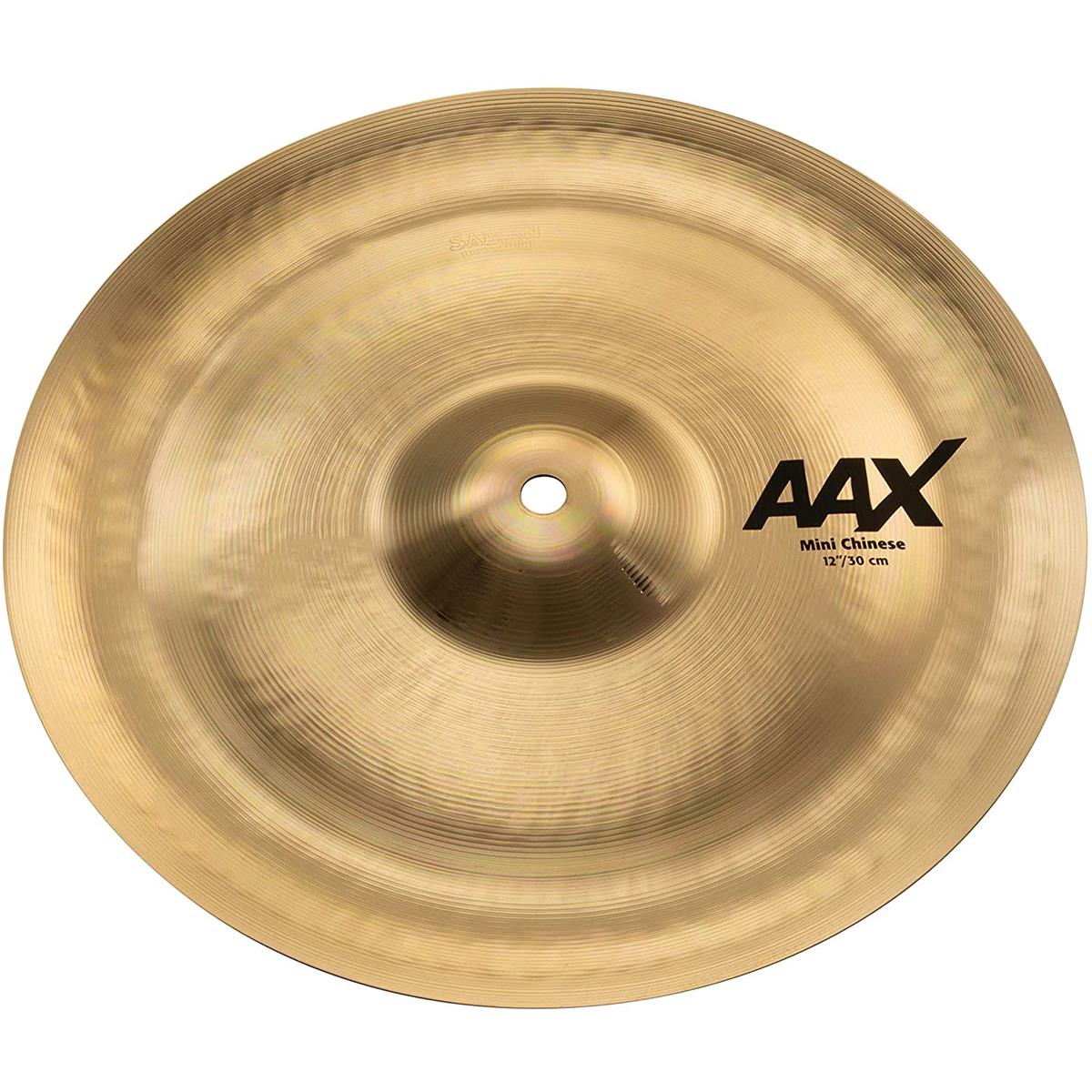 Sabian 12" AAX Mini Chinese Cymbal, Thin, Brilliant Finish Aggressive accenting power in the form of cutting, raw attack and quick decay rate is what the SABIAN 12" AAX Mini Chinese is all about. The SABIAN AAX series delivers consistently bright, crisp, clear and cutting responses - AAX is the ultimate Modern Bright sound!