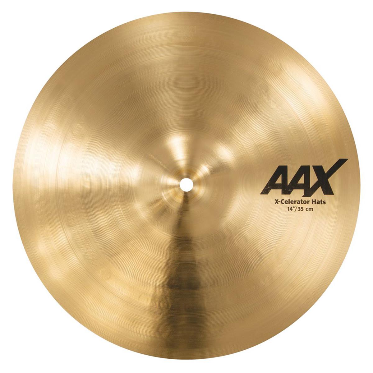 Sabian 14" AAX X-Celerator Hi-Hat Cymbals, Brilliant Finish, Pair With a rippled Air Wave bottom eliminating airlock and delivering super crisp and cutting stick sounds, Sabian 14" AAX X-Celerator Hi Hats cut through with exceptional clarity at all volumes. The Sabian AAX series delivers consistently bright, crisp, clear and cutting responses - AAX is the ultimate Modern Bright sound!