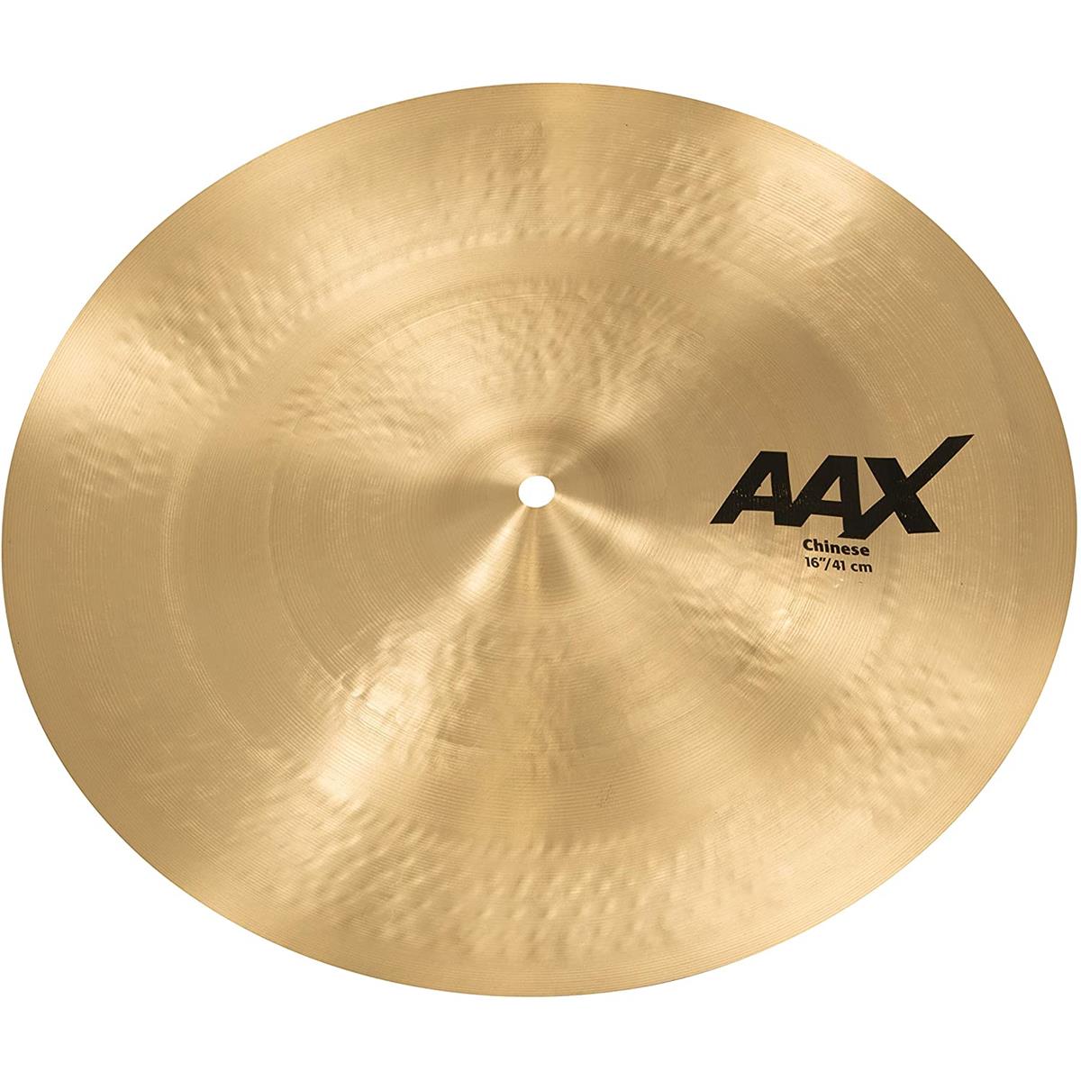 Sabian 16" AAX Chinese Cymbal, Thin, Natural Finish SABIAN 16" AAX Chinese delivers Modern Bright, biting response that is big, brash and trashy. The SABIAN AAX series delivers consistently bright, crisp, clear and cutting responses - AAX is the ultimate Modern Bright sound!