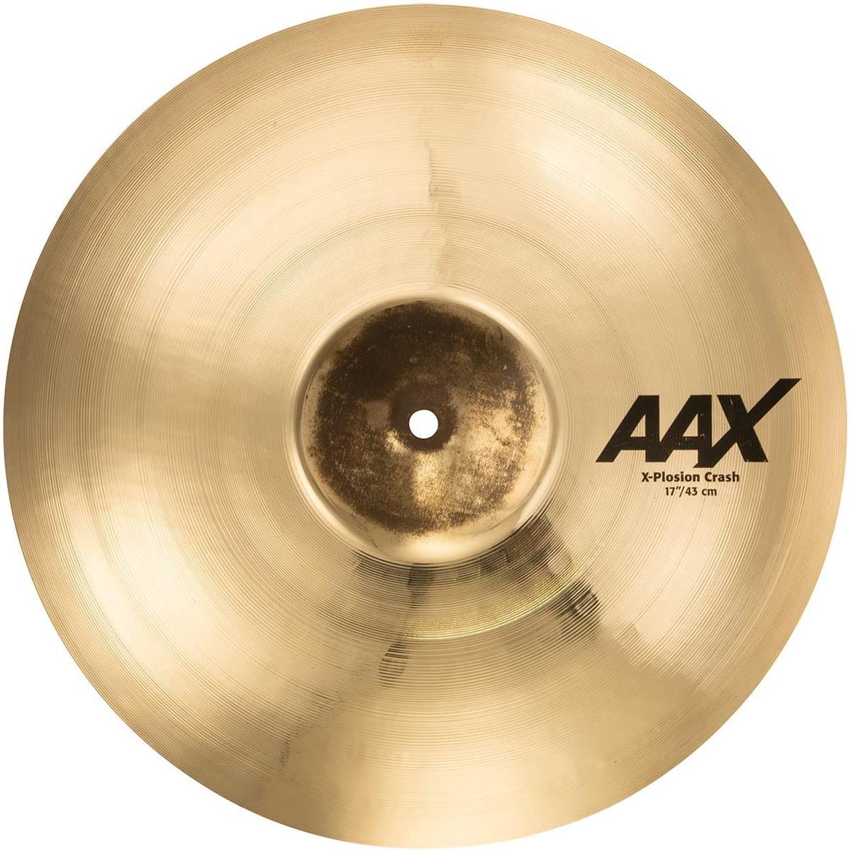 Sabian 17" AAX X-Plosion Crash Cymbal, Medium-Thin, Brilliant Finish, Golden Bursting with energy, the innovative SABIAN 17" AAX X-Plosion Crash explodes with fuller, punchier power. The SABIAN AAX series delivers consistently bright, crisp, clear and cutting responses - AAX is the ultimate Modern Bright sound!