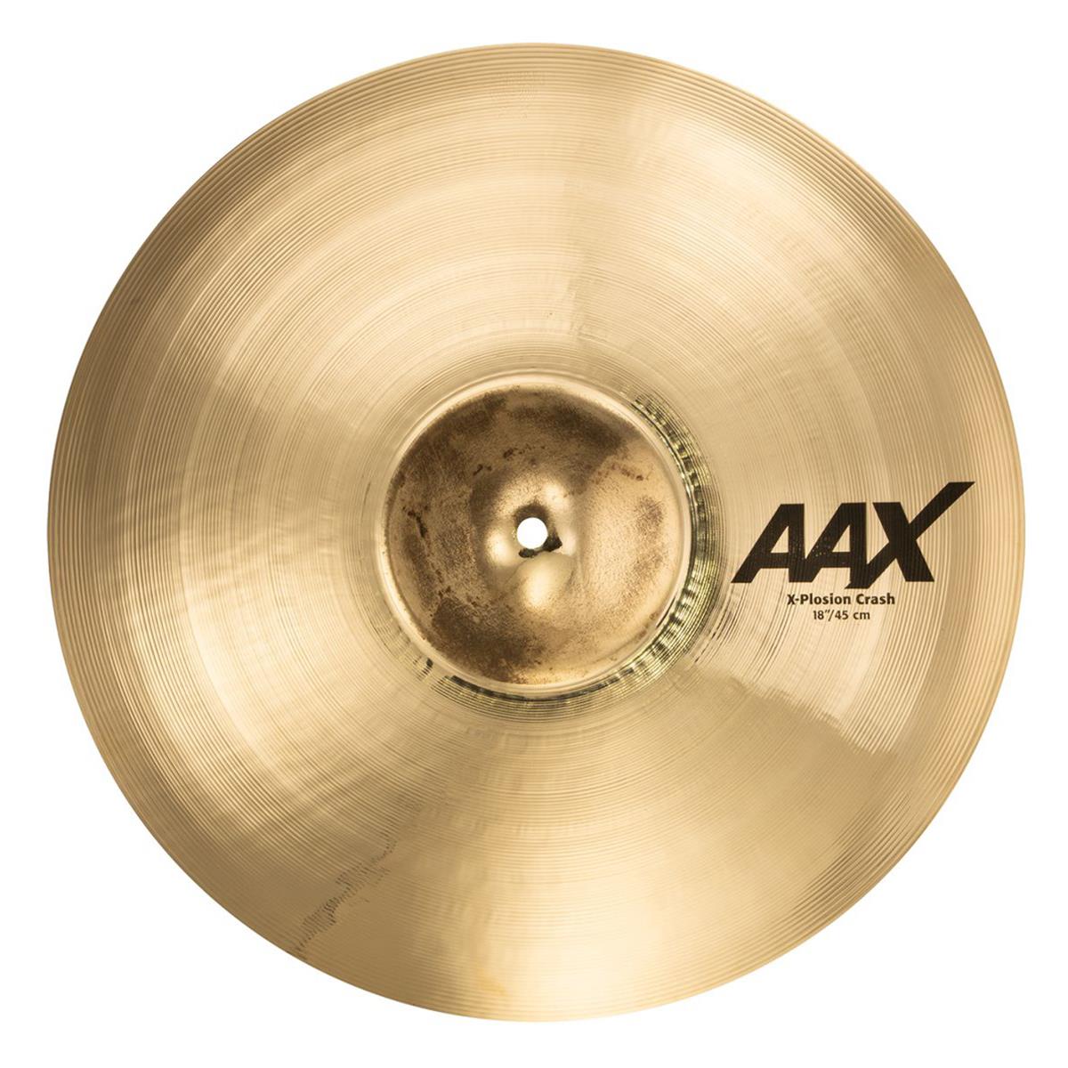 Sabian 18" AAX X-Plosion Crash Cymbal, Medium-Thin, Brilliant Finish, Golden Bursting with energy, the innovative SABIAN 18" AAX X-Plosion Crash explodes with fuller, punchier power. The SABIAN AAX series delivers consistently bright, crisp, clear and cutting responses - AAX is the ultimate Modern Bright sound!