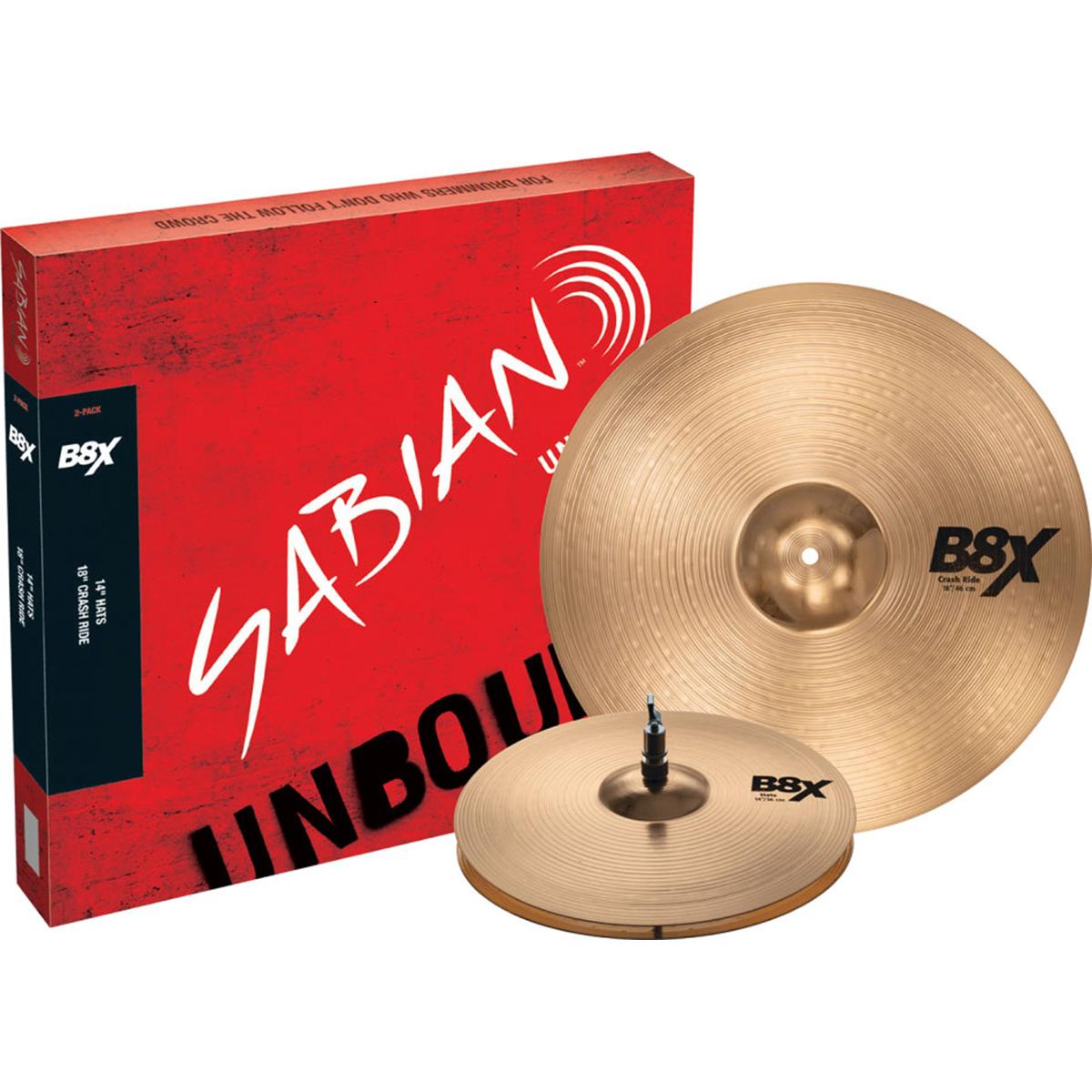 

Sabian B8X Cymbals Pack with 14" B8X Hi-Hats and 18" B8X Crash Ride