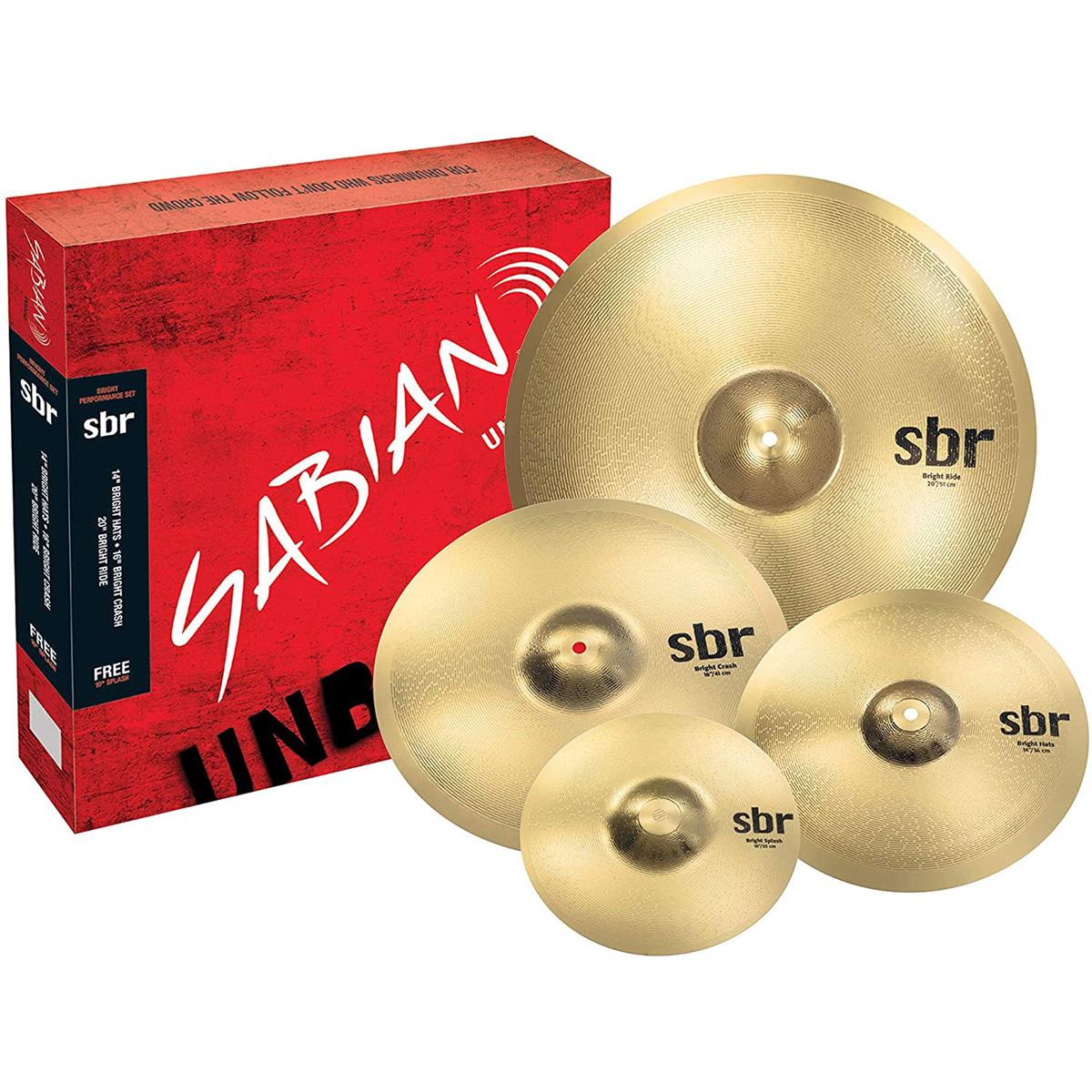 

Sabian SBr Bright Performance Pack w/14" Hats, 16" Crash, 20" Ride & 10" Splash
