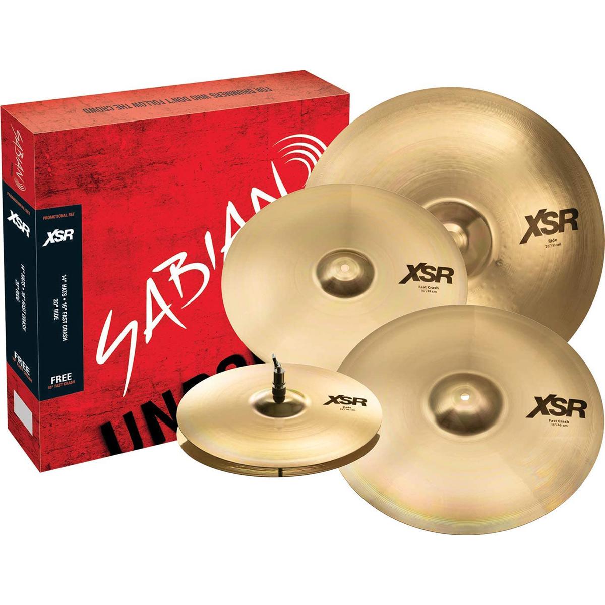 

Sabian XSR Performance Set w/14" XSR Hi-Hats, 16/18" XSR Fast Crash,20" XSR Ride