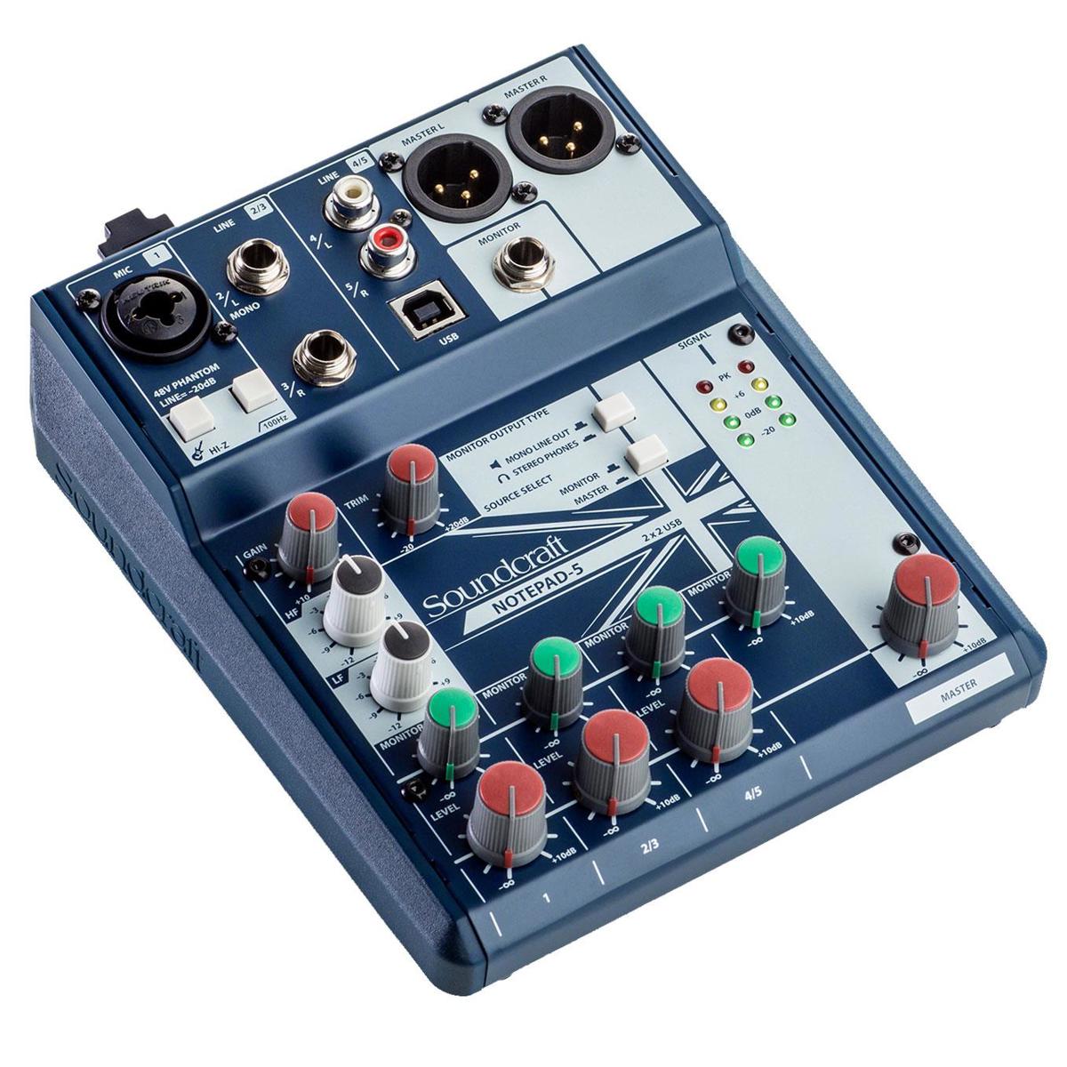 

Soundcraft Notepad-5 Small-format Analog Mixing Console with USB I/O