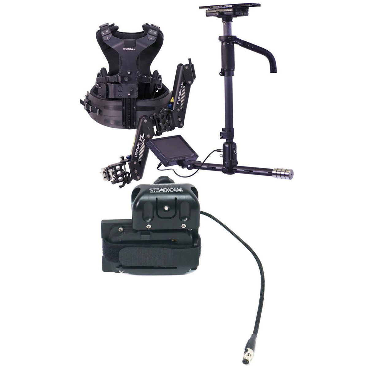 

SteadiCam AERO 30 Sled with 7" Monitor,A-30 Arm, V W/Canon LP-E6 Battery Mount