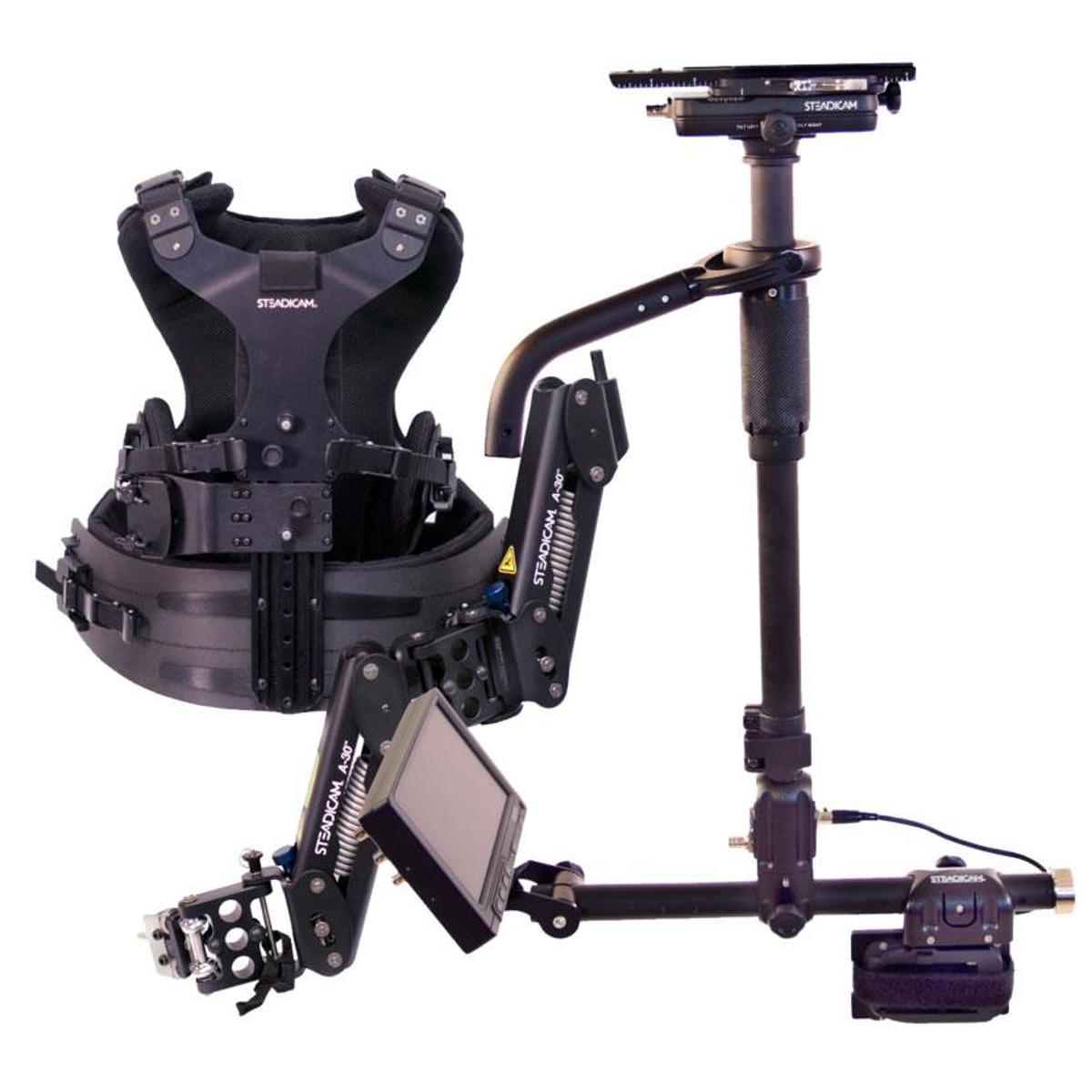 

SteadiCam AERO 30 Sled with 7" Monitor, NP-F970 Mount, A-30 Arm, Zephyr Vest