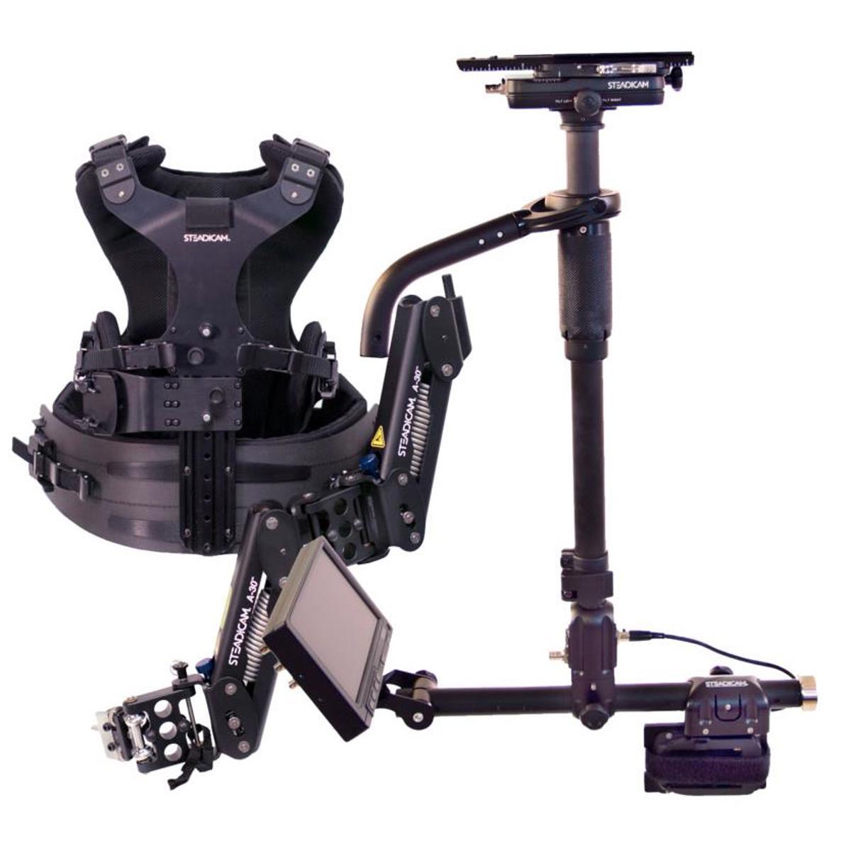 

SteadiCam AERO 30 Sled w/7" Monitor, Panasonic D28 Mount, A-30 Arm, Zephyr Vest