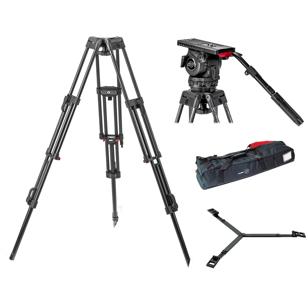 Photos - Tripod Sachtler Video 18 S2 Fluid Head w/ENG 2 D 3-Section Al  & Ground 