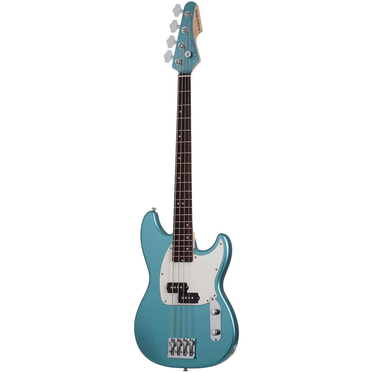

Schecter Banshee Electric Bass Guitar, Rosewood Fretboard, Vintage Pelham Blue